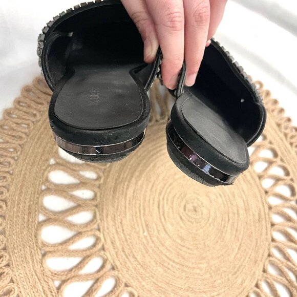 Kurt Geiger London Princely Jeweled Mules Rhinestone Black Size EU 36.5 - Picture 9 of 11